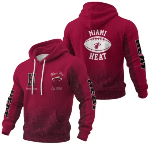 Miami Heat Pullover Hoodie Waffle Knit Personalize Name Limited