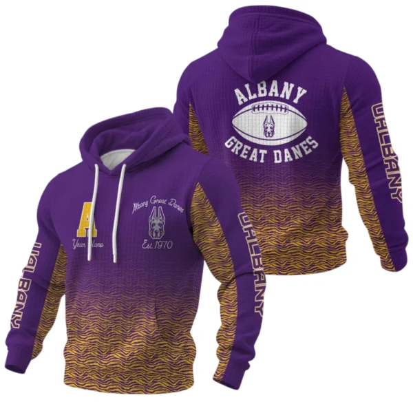 Albany Great Danes Pullover Hoodie Waffle Knit 2027 Personalize Name