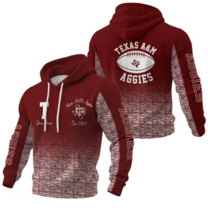 Texas A&M Aggies Pullover Hoodie Waffle Knit 2027 Personalize Name