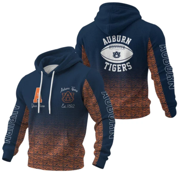 Auburn Tigers Pullover Hoodie Waffle Knit 2027 Personalize Name
