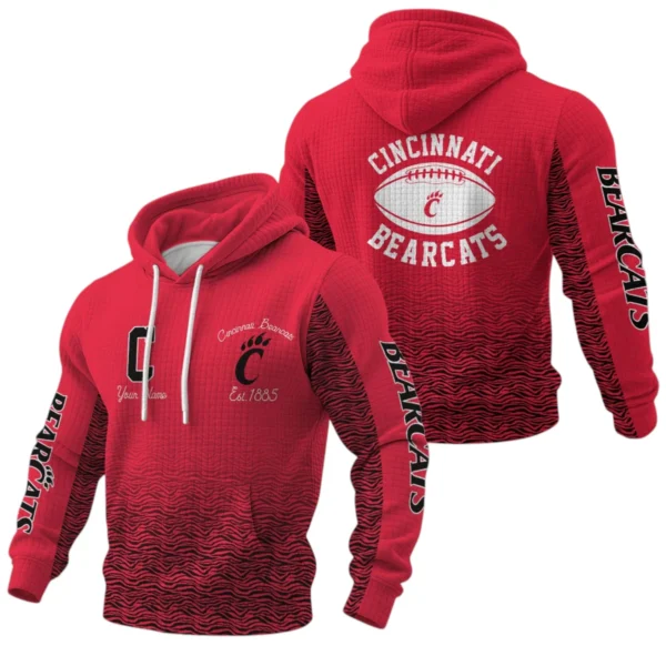 Cincinnati Bearcats Pullover Hoodie Waffle Knit 2027 Personalize Name
