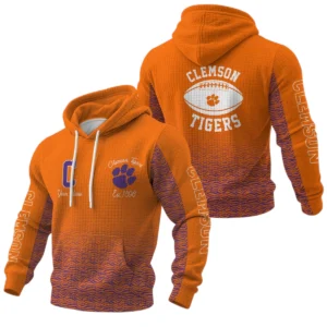 Clemson Tigers Pullover Hoodie Waffle Knit 2027 Personalize Name