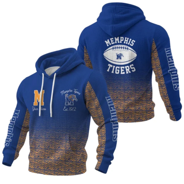 Memphis Tigers Pullover Hoodie Waffle Knit 2027 Personalize Name