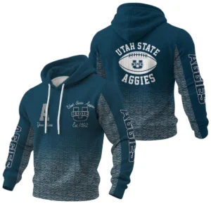 Utah State Aggies Pullover Hoodie Waffle Knit 2027 Personalize Name
