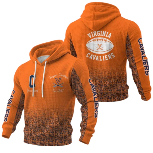 Virginia Cavaliers Pullover Hoodie Waffle Knit 2027 Personalize Name