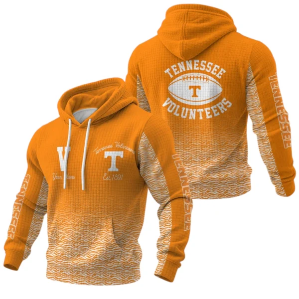 Tennessee Volunteers Pullover Hoodie Waffle Knit 2027 Personalize Name