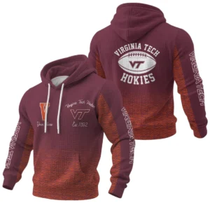 Virginia Tech Hokies Pullover Hoodie Waffle Knit 2027 Personalize Name