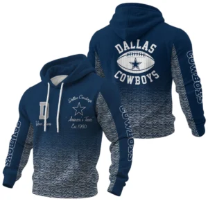 Dallas Cowboys Waffle Pullover Hoodie Custom Your Name