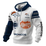 Denver Broncos Waffle Pullover Hoodie Customize Your Name