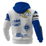 Los Angeles Rams Waffle Pullover Hoodie Customize Your Name
