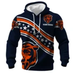 Chicago Bears Waffle Pullover Hoodie Personalize Your Name