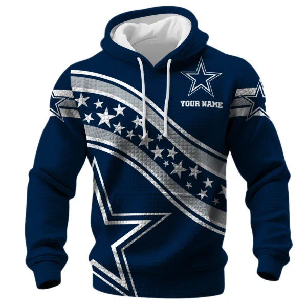 Dallas Cowboys Waffle Pullover Hoodie Personalize Your Name