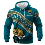 Jacksonville Jaguars Waffle Pullover Hoodie Personalize Your Name