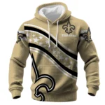 New Orleans Saints Waffle Pullover Hoodie Personalize Your Name