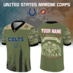 Indianapolis Colts Baseball V Neck Jersey Shirt x US Marine Corps 250th Anniversary Personalize Name