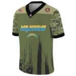 Los Angeles Chargers Baseball V Neck Jersey Shirt x US Marine Corps 250th Anniversary Personalize Name