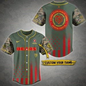 Chicago Bears Baseball Jersey Shirt Limited Personalize Name
