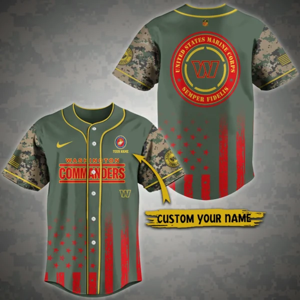 Washington Commanders Baseball Jersey Shirt Limited Personalize Name