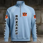 Cincinnati Bengals Half Zip Hoodie Stand Collar 2027 Limited