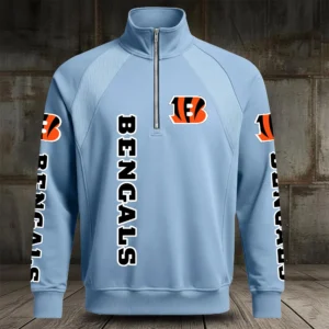 Cincinnati Bengals Half Zip Hoodie Stand Collar 2027 Limited