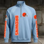 Cleveland Browns Half Zip Hoodie Stand Collar 2027 Limited