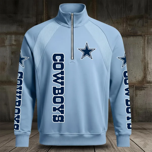 Dallas Cowboys Half Zip Hoodie Stand Collar 2027 Limited