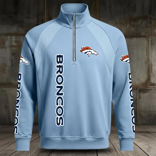 Denver Broncos Half Zip Hoodie Stand Collar 2027 Limited