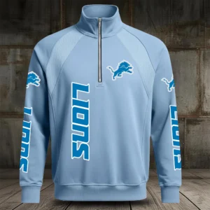 Detroit Lions Half Zip Hoodie Stand Collar 2027 Limited