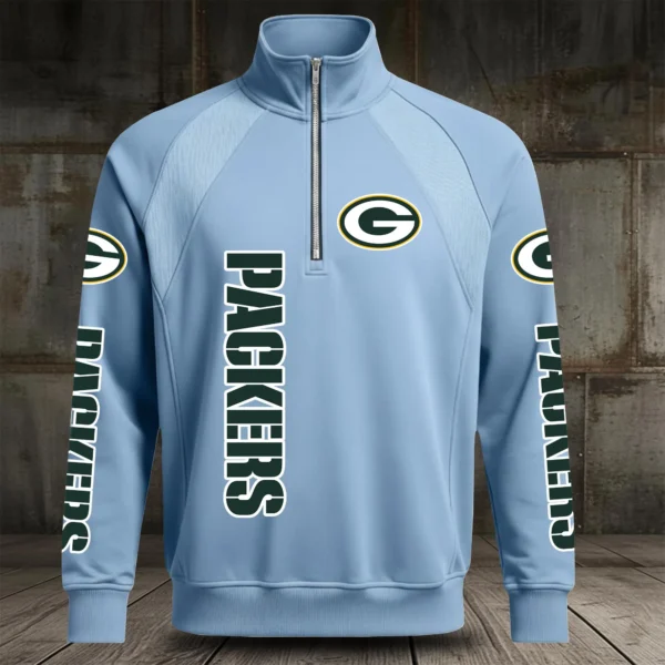Green Bay Packers Half Zip Hoodie Stand Collar 2027 Limited