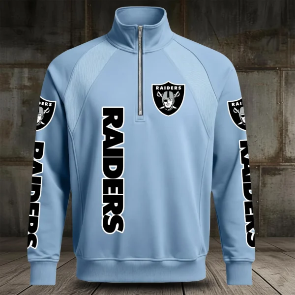 Las Vegas Raiders Half Zip Hoodie Stand Collar 2027 Limited