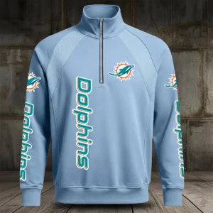 Miami Dolphins Half Zip Hoodie Stand Collar 2027 Limited