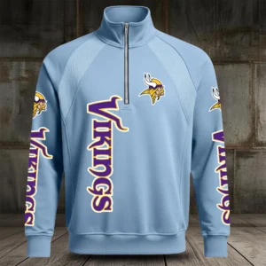 Minnesota Vikings Half Zip Hoodie Stand Collar 2027 Limited