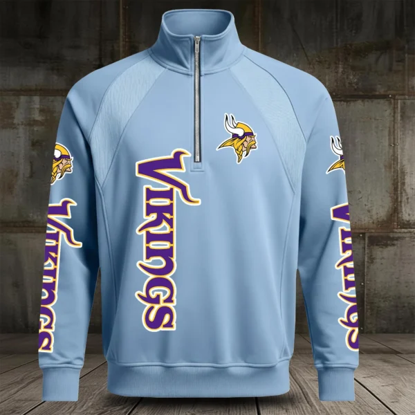 Minnesota Vikings Half Zip Hoodie Stand Collar 2027 Limited