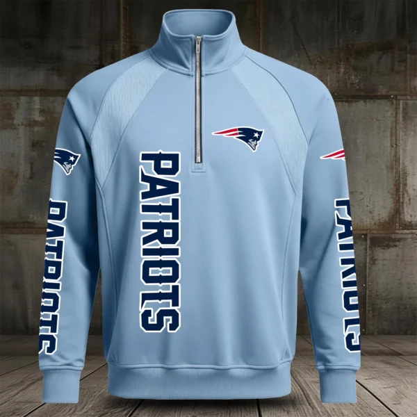 New England Patriots Half Zip Hoodie Stand Collar 2027 Limited