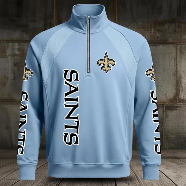 New Orleans Saints Half Zip Hoodie Stand Collar 2027 Limited