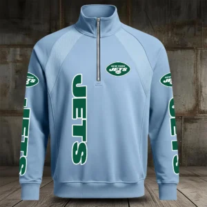 New York Jets Half Zip Hoodie Stand Collar 2027 Limited