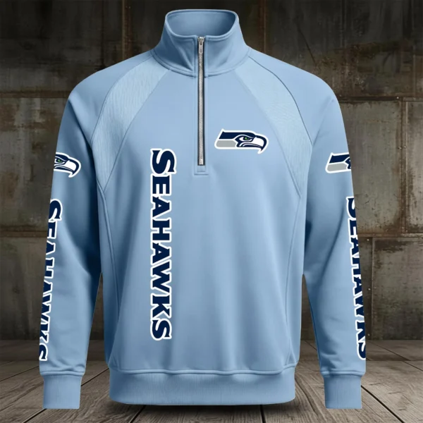 Seattle Seahawks Half Zip Hoodie Stand Collar 2027 Limited