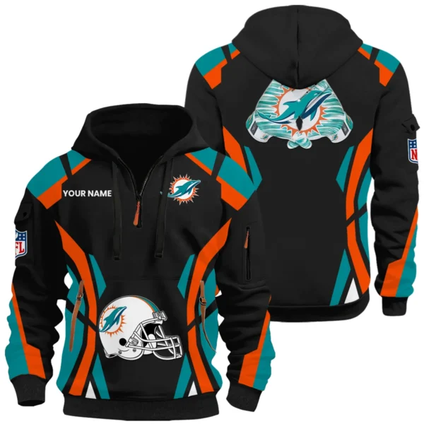 Miami Dolphins Half Zip Hoodie Full Set Options Limited Personalize Name