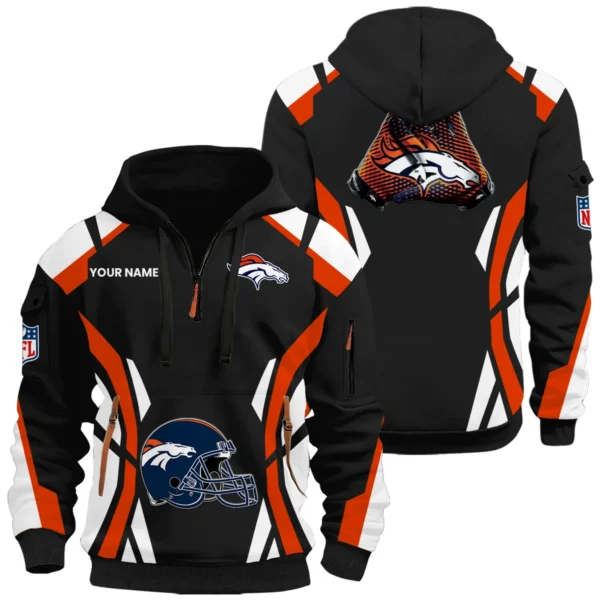 Denver Broncos Half Zip Hoodie Full Set Options Limited Personalize Name