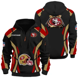 San Francisco 49ers Half Zip Hoodie Full Set Options Limited Personalize Name