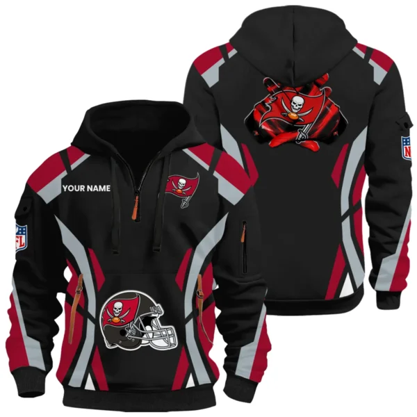 Tampa Bay Buccaneers Half Zip Hoodie Full Set Options Limited Personalize Name