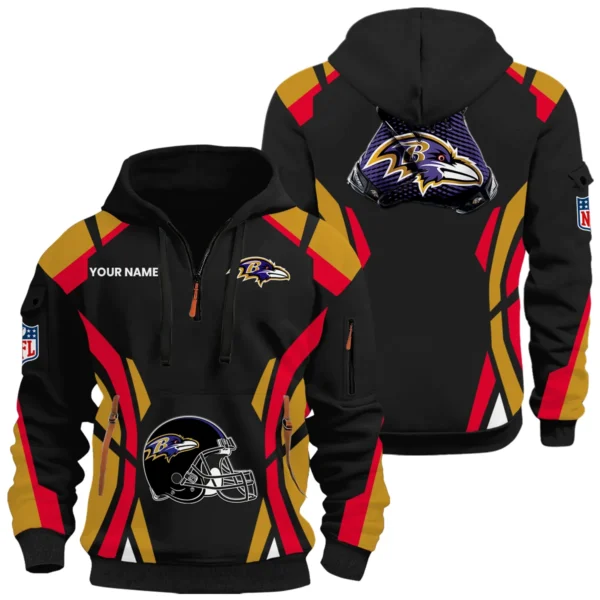 Baltimore Ravens Half Zip Hoodie Full Set Options Limited Personalize Name