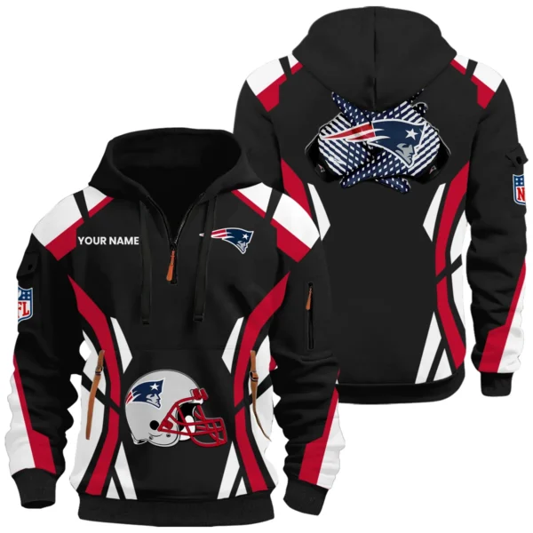 New England Patriots Half Zip Hoodie Full Set Options Limited Personalize Name