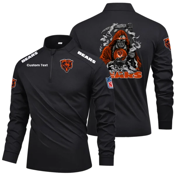 Chicago Bears Quarter Zip Long Sleeve New 2026 Limited Personalize Name