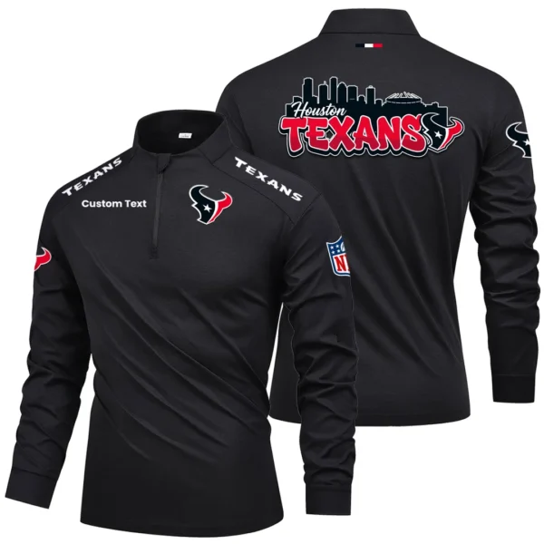 Houston Texans Quarter Zip Long Sleeve 2027 Limited Graffiti Style Personalize Name
