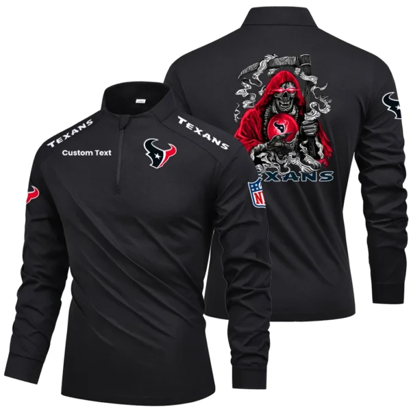 Houston Texans Quarter Zip Long Sleeve New 2026 Limited Personalize Name