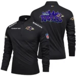 Baltimore Ravens Quarter Zip Long Sleeve 2027 Limited Graffiti Style Personalize Name