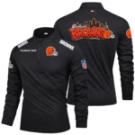 Cleveland Browns Quarter Zip Long Sleeve 2027 Limited Graffiti Style Personalize Name
