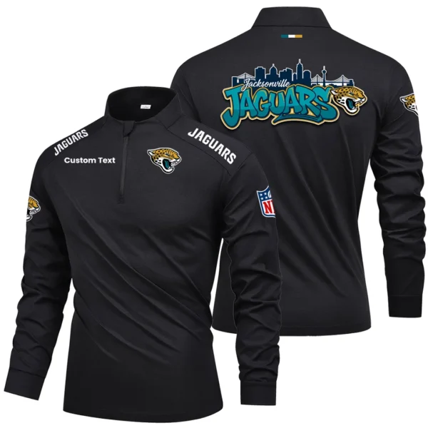 Jacksonville Jaguars Quarter Zip Long Sleeve 2027 Limited Graffiti Style Personalize Name