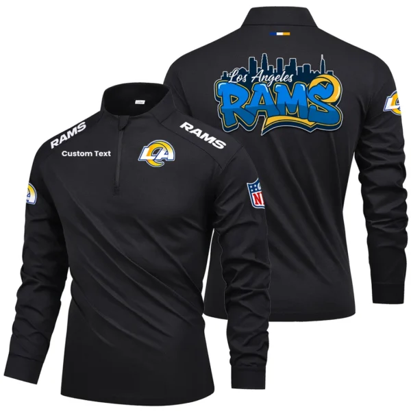 Los Angeles Rams Quarter Zip Long Sleeve 2027 Limited Graffiti Style Personalize Name